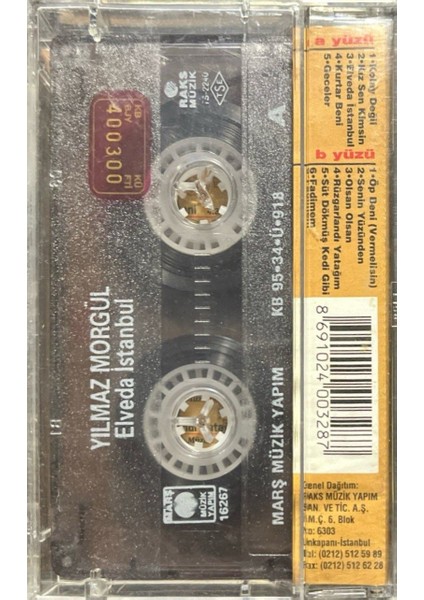 Kaset Yılmaz Morgül Elveda Istanbul Kaset