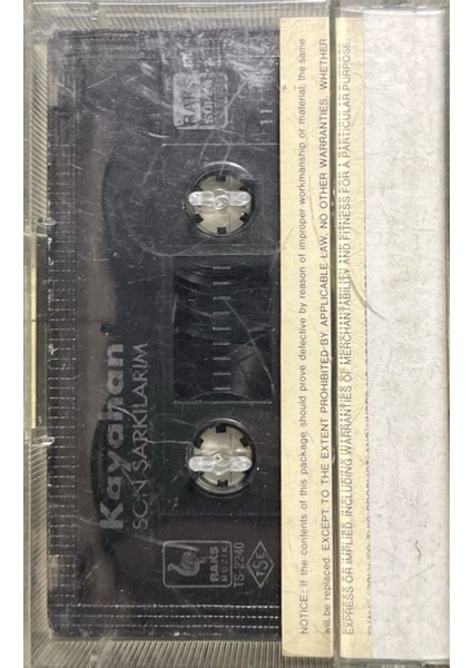 Kaset Kayahan Son Şarkılarım Kaset