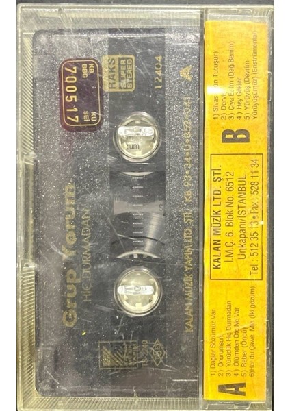 Kaset Grup Yorum Hiç Durmadan Kaset