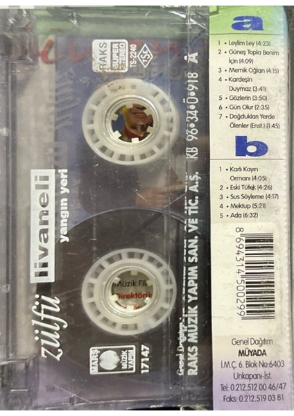 Kaset Livaneli Unutulmayanlar 1-2 Double Kaset