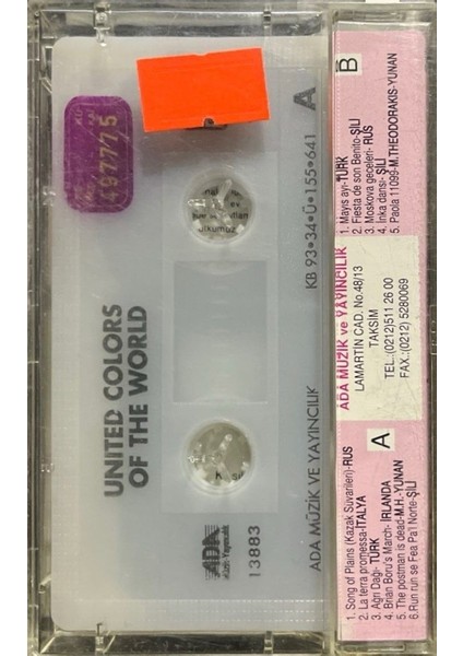 Kaset United Colours Of The World Dünya Folkundan Seçmeler Kaset fiyatları