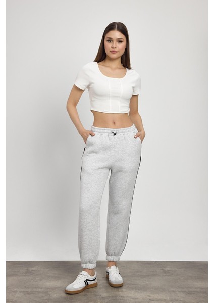 2170 Yanları Piye Detay Eşofman Gri modelleri