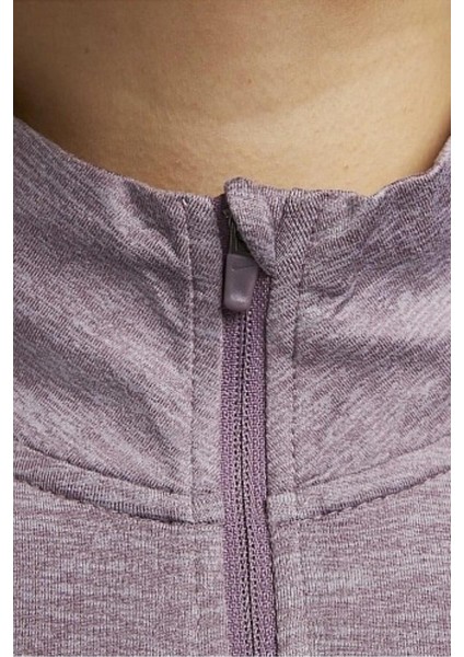 Dri-Fit Runnig Element Half Zip Long Kadın Lila Çeyrek Fermuar Antreman Üstü modelleri