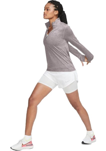 Dri-Fit Runnig Element Half Zip Long Kadın Lila Çeyrek Fermuar Antreman Üstü indirimleri