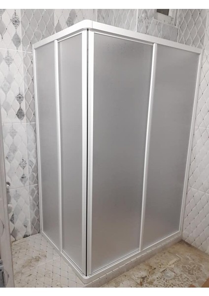 Teknesiz Plastik Mika Camlı Duşakabin ND405