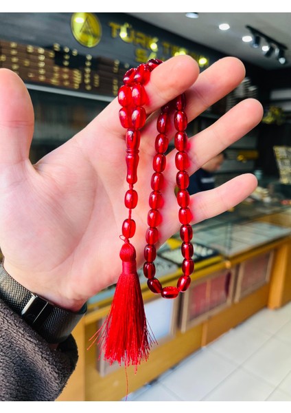 Ip Püsküllü Ateş Kehribarı Tesbih