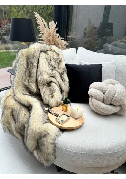 Peluş Örtü Kaymaz Koltuk Örtüsü Tibet Koltuk Örtüsü 200 x 75
