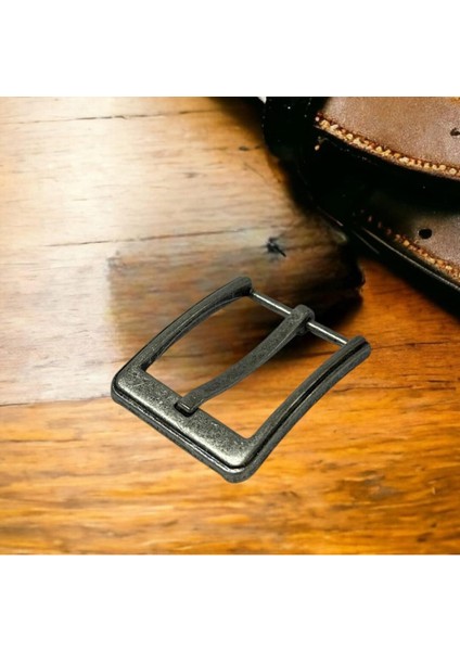 Kemer Tokası 3,5 cm Gümüş Kalay Renk 1 Adet (Leathercraft, Deri Hobi)