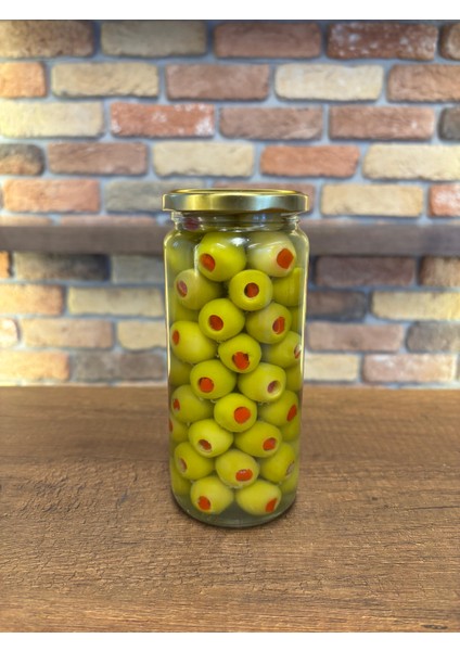 Biber Dolgulu Yeşil Zeytin - Süzme Ağırlık 250 Gr. - Cam Kavanoz fırsatları