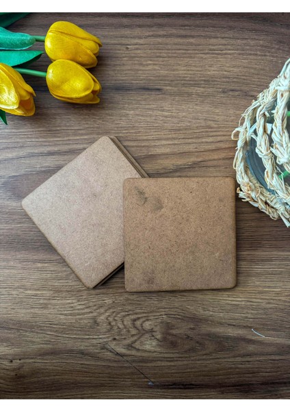 Sanat Temalı Ahşap Bardak Altlıkları 4'lü Set modelleri