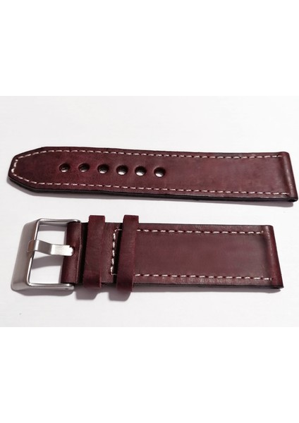 Fado&her Saate Uyumlu Hakiki Grizi Deri Saat Kordonu 20 mm (162 ) Bordo modelleri