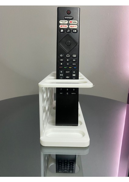5 Gözlü Kumanda Organizer Standı Uzaktan Kumanda Düzenleyici Tv Kumandalık Modern Beyaz indirimleri