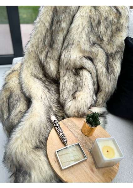 Peluş Örtü Kaymaz Koltuk Örtüsü Tibet Koltuk Örtüsü 200 x 150