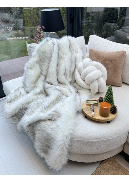 Peluş Örtü Kaymaz Koltuk Örtüsü Tibet Koltuk Örtüsü 200 x 150