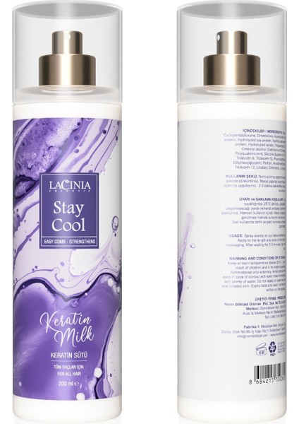 Keratin Sütü (Stay Cool) - 200ML Saç Bakımı Etkili fırsatları