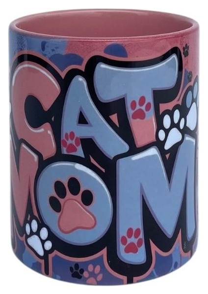 Dearenscom Cat Mom Tasarım Baskılı Kupa