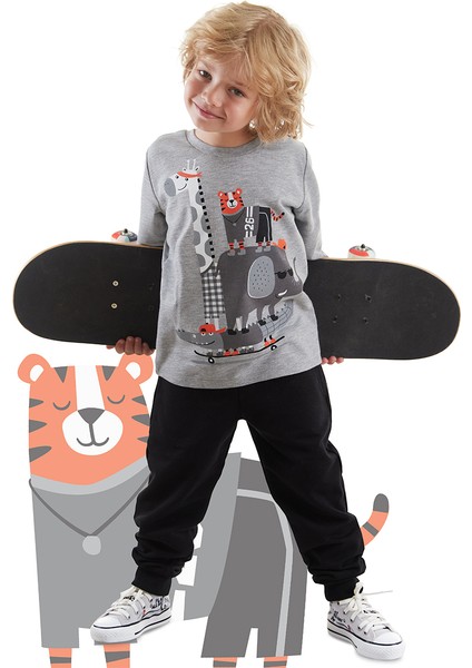 Animals Team erkek Çocuk T-Shirt Pantolon Takım