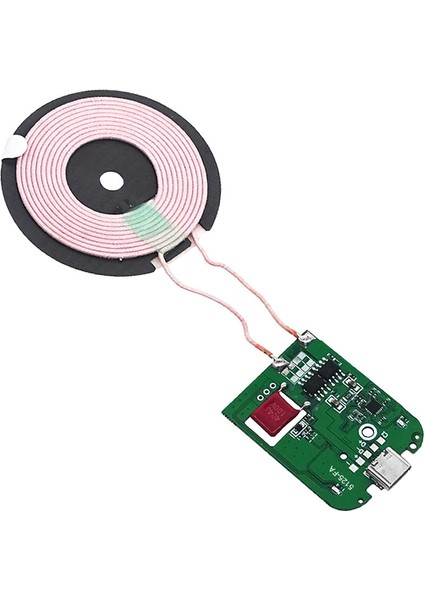 Kablosuz Şarj Modülü Type C 15W Qi 9V 1.5A Mobil Akıllı Telefon Oyuncak Pil Şarj Transmiter Samsung Apple 5125-FA