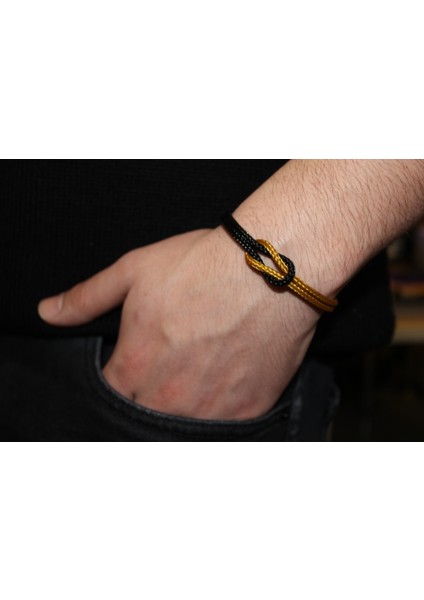 Mıknatıslı Çelik Bileklik – Sarı Siyah -Sade ve Şık Tasarımıyla Kadın ve Erkek Için indirimleri