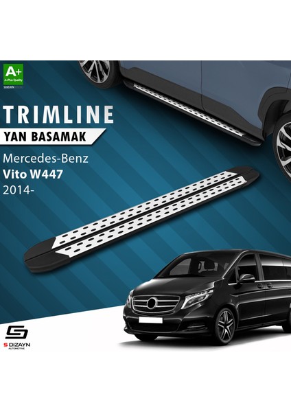 Mercedes Vito W447 Kısa Şase TrimLine Gri Yan Basamak 238 Cm 2014 Üzeri A+ Kalite