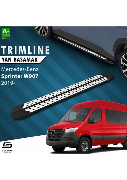 Mercedes Sprinter W907 Orta Şase Trimline Gri Yan Basamak 274 cm 2019 Üzeri A+ Kalite