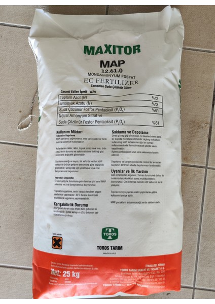 Maxıtormap Monoamonyum Fosfat 12-61-0 (25KG)