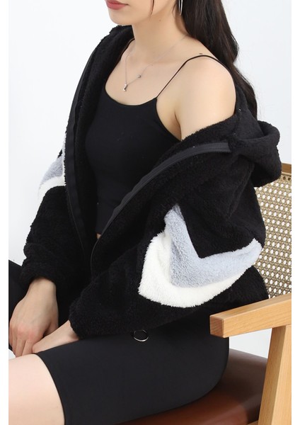 Peluş Ceket Siyah - 12348.701.