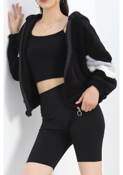 Peluş Ceket Siyah - 12348.701.