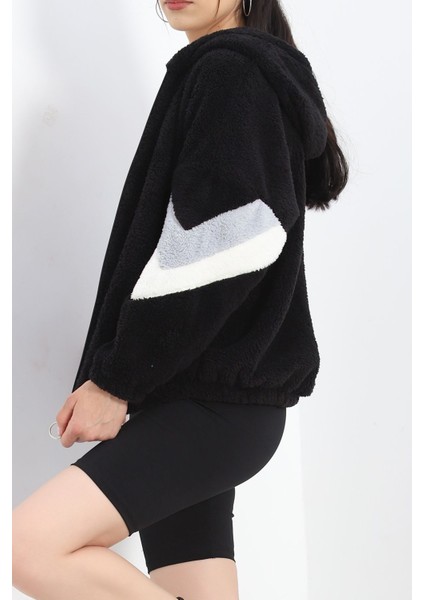 Peluş Ceket Siyah - 12348.701.