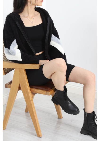 Peluş Ceket Siyah - 12348.701.