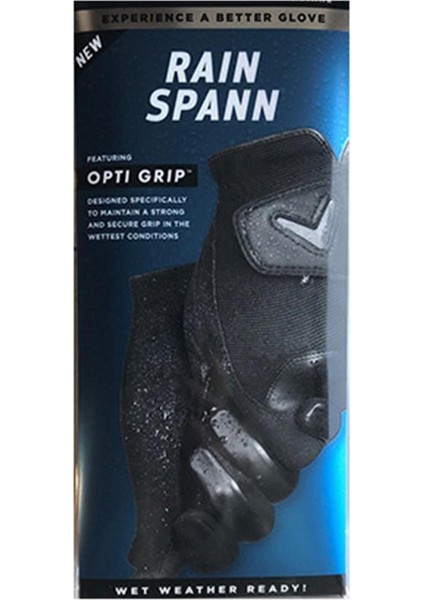 Mens Left Hand RAINSPANN Glove 2pk - Black Golf Eldiveni