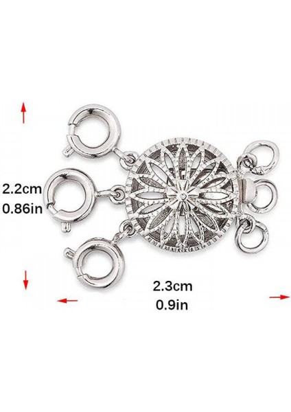 Çok Telli Klipsler Katmanlı Kolye Toka Ayırıcı Istiflenebilir Zincirler Diy Için (Yurt Dışından)