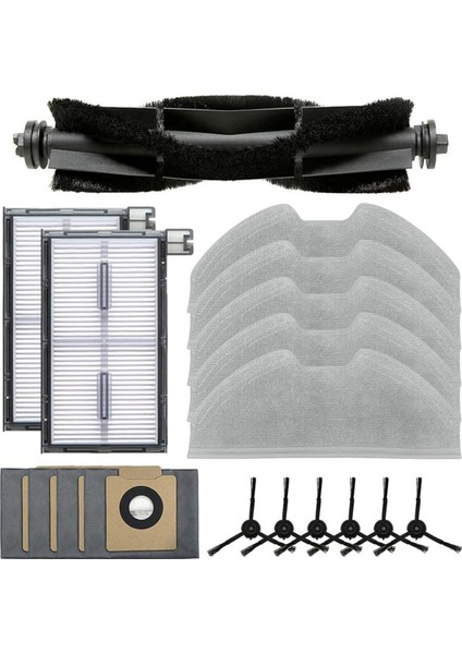 Eufy X8 Pro Serie X8 Pro Ses Robot Süpürge Ana Yan Fırça Hepa Filtre Paspas Bezi Toz Torbaları Aksesuarları (Yurt Dışından)