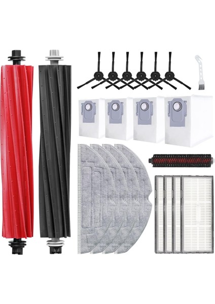 Roborock S8 Pro Ultra Robot Süpürge Ana Yan Fırçalar Hepa Filtreler Toz Torbaları Paspas Pedleri Aksesuarlar Kiti (Yurt Dışından)