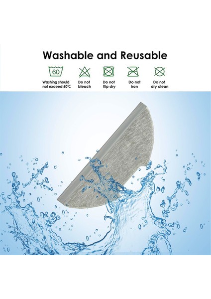 5 Adet Yedek Parça Aksesuarları Eureka E10S Robot Süpürge 5 Paspas Pedi Için Uygun (Yurt Dışından) modelleri