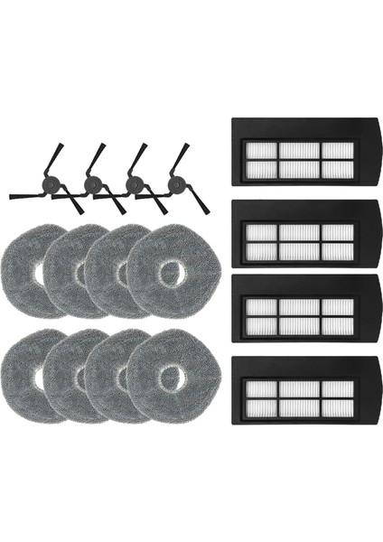 Eufy X9 Pro Robot Süpürge Toz Torbası Hepa Filtre Silindiri Yan Fırça Paspas Bezi Için Uygun Aksesuarlar (Yurt Dışından)