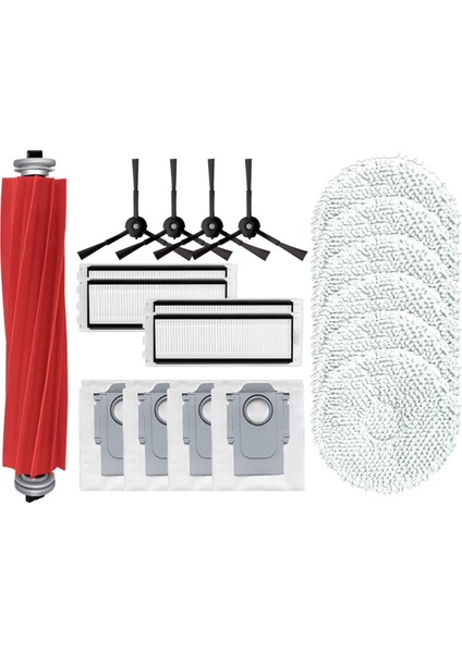 Roborock Qrevo Pro/ Qrevo Maxv/ Qrevo S Robot Süpürge Aksesuarları Mop Hepa Filtre Ana Yan Fırça Parçaları Değişimi (Yurt Dışından)