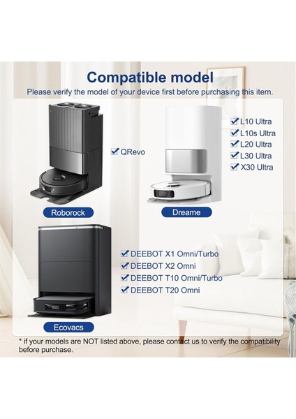 Dreame L10S /L10/ L20 / L30/ X30/ Ecovacs Deebot X2 Omni/ T20 Omni/ T10 Omni/ X1 Omni Için 12 Paket Yıkanabilir Paspas Pedleri (Yurt Dışından)