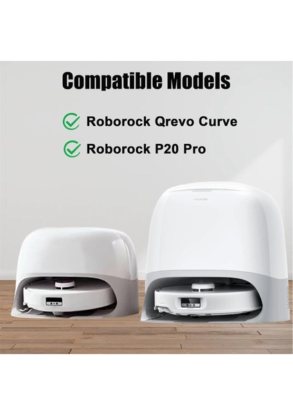 14 Paket Yedek Parça Kiti Roborock Qrevo Curve / P20 Pro Robot Vakum Süpürge, Hepa Filtreleri, Paspas Pedleri, Toz Torbaları (Yurt Dışından)