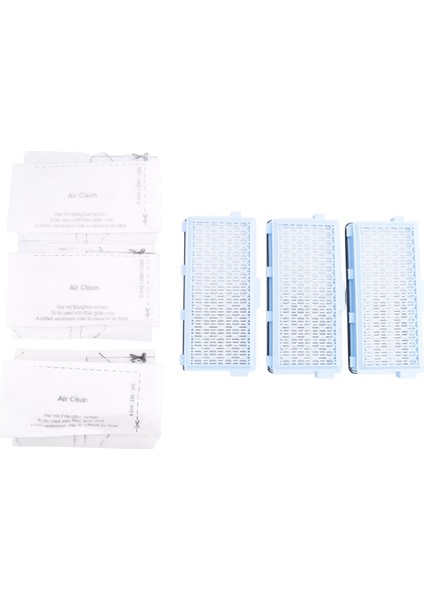 Miele Elektrikli Süpürge Parçası Kompakt C1-C2 Komple C2-C3 S8340 Için 3x Hepa Filtre + 3 Hava Temizleme Filtresi + 3 Motor Filtresi (Yurt Dışından)