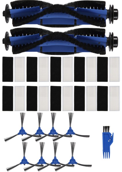 Yedek Parçalar Ana Fırça Filtre Aksesuar Seti Cybovac E20 / E20 Max / E25 / E30 / E31 Robot Süpürge, Mavi (Yurt Dışından) modelleri