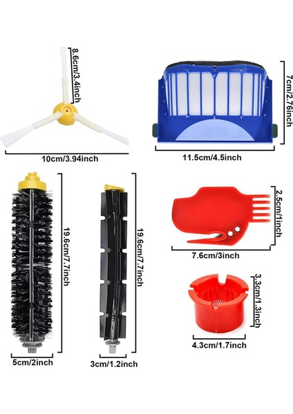 Yedek Parça Ana Fırça Yan Fırça Hepa Filtresi Irobot Roomba 600SERISI 630 650 Elektrikli Süpürge Aksesuarları (Yurt Dışından) fırsatları