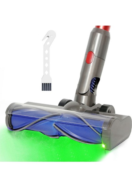 Dyson V7 V8 V10 V11 V15 Elektrikli Süpürge Için Yeşil LED Farlı Doğrudan Tahrikli Temizleme Başlığı Türbin Fırça Ataşmanı (Yurt Dışından)