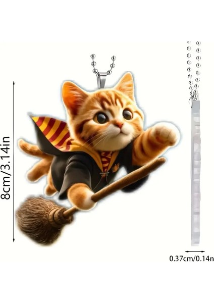 2d Akrilik Sihirli Süpürgesiyle Uçan Kedi Anahtarlık indirimleri