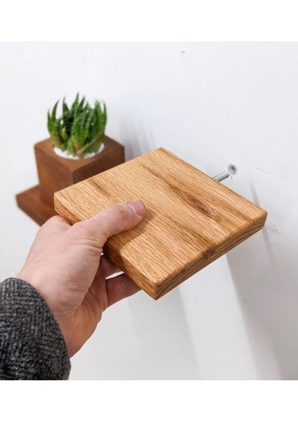 Doğal Ahşap Çok Amaçlı Tekli Raf