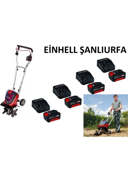 Ge-Cr 30 Li- Akülü Çapa Makinası + 4x4,0 Ah Akü Starter Kit