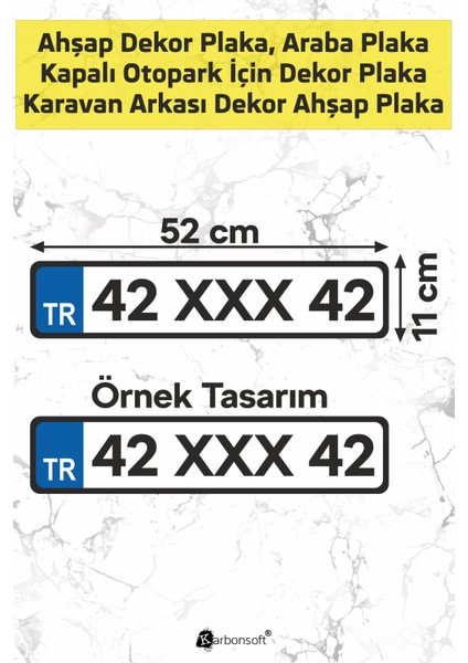 Kişiye Özel Ahşap Dekor Plaka, Karavan Arkası, Otopark, Araba Plaka, Isimli Plaka, Aksesuar Plaka