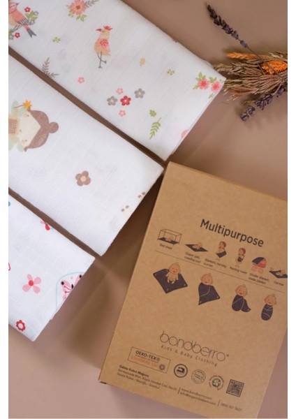 Çok Amaçlı Müslin Örtü 3'lü Set/PRENSES