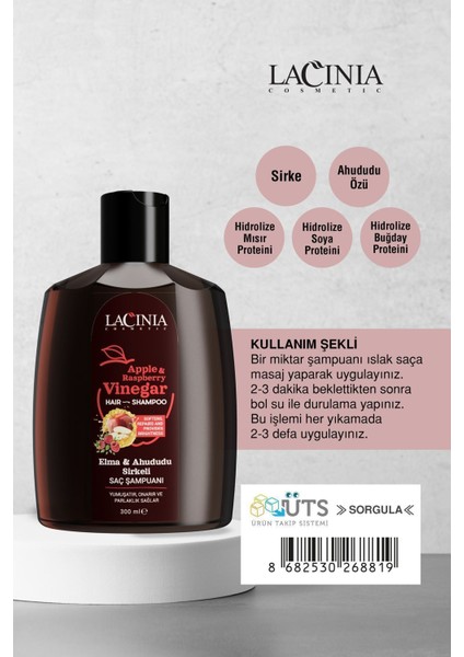Elma - Ahududu Sirkeli Şampuan 300 ml