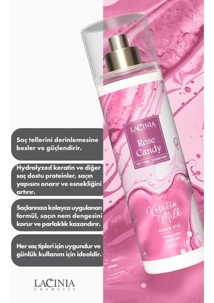 Keratin Sütü - Rose Candy 200 ml fiyatları